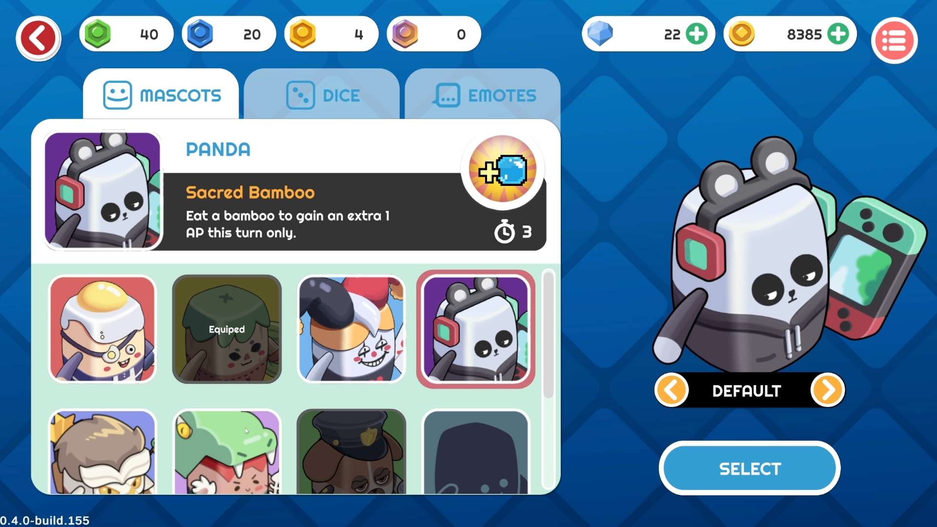 DADOO Select a Mascot - Panda